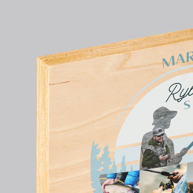 Tvar Z Fotek: Rybář S Vášní - Tisk Na Dřevo