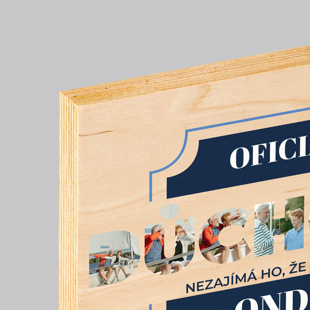 Slovo Z Fotek: Oficiálně Důchodce - Tisk Na Dřevo