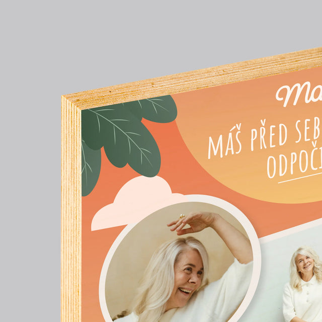 Fotokoláž: Vysněný Odpočinek - Tisk Na Dřevo