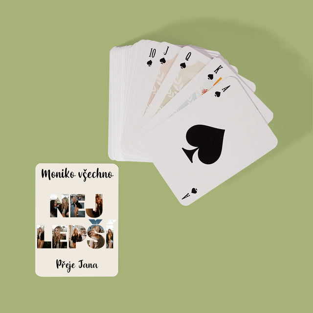 Slovo Z Fotek: Všechno Nejlepší - Hrací Karty
