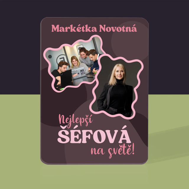 Fotokoláž: Nejlepší Šéfová - Hrací Karty