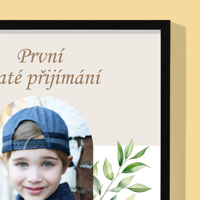 Fotka A Textem: První Svaté Přijímání Přání - Tisk V Rámečku