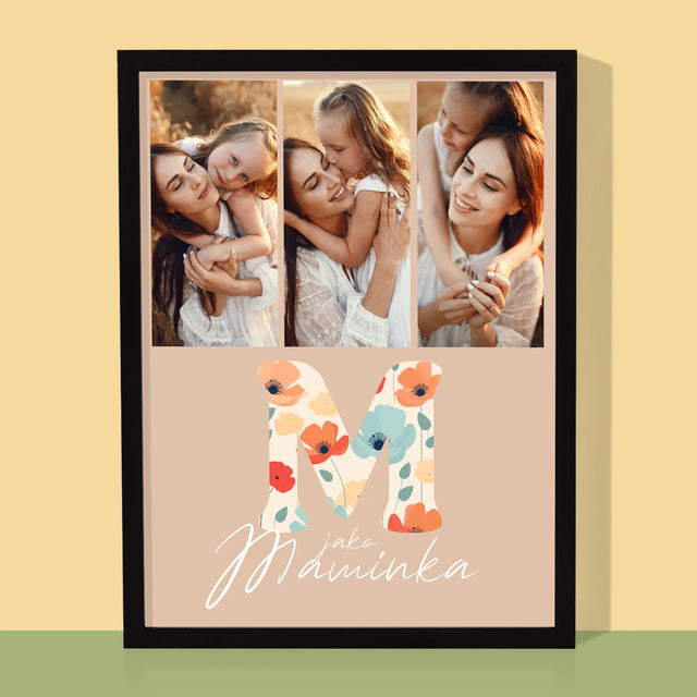 Fotokoláž: M Jako Maminka - Tisk V Rámečku