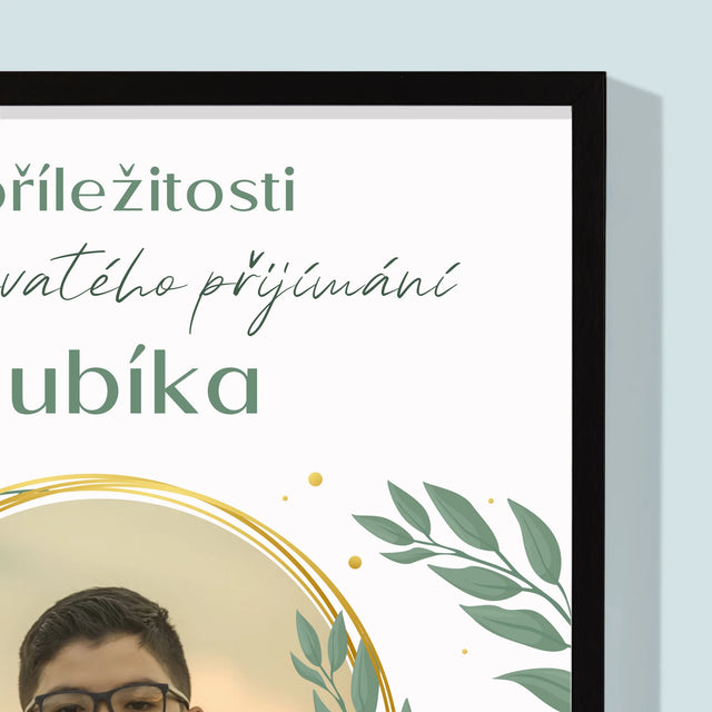 Fotka A Textem: U Příležitosti Prvního Svatého Přijímání - Tisk V Rámečku