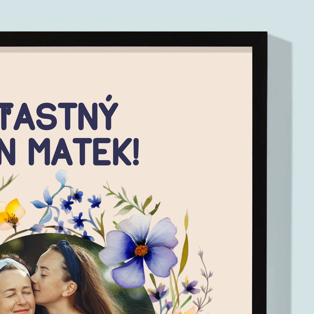 Fotka A Textem: Šťastný Den Matek - Tisk V Rámečku