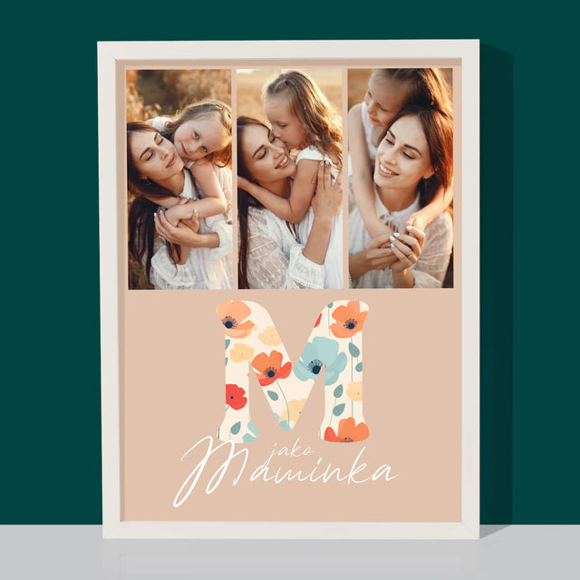 Fotokoláž: M Jako Maminka - Tisk V Rámečku