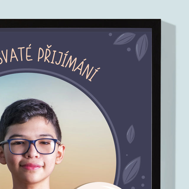 Fotka A Textem: První Svaté Přijímání - Tisk V Rámečku