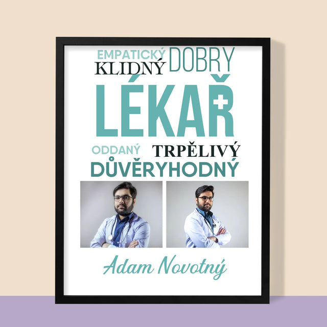 Fotokoláž: Lékař Vlastnosti - Tisk V Rámečku