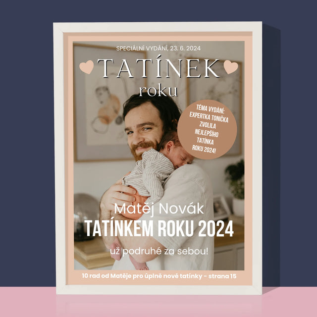 Obálka Časopisu: Tatínek Roku - Tisk V Rámečku
