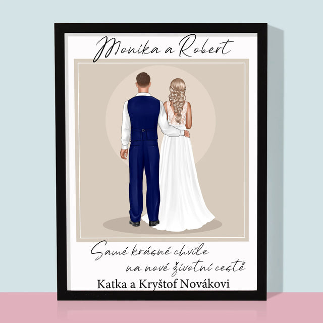 Designér Postav: Novomanželé - Tisk V Rámečku