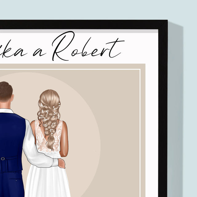 Designér Postav: Novomanželé - Tisk V Rámečku