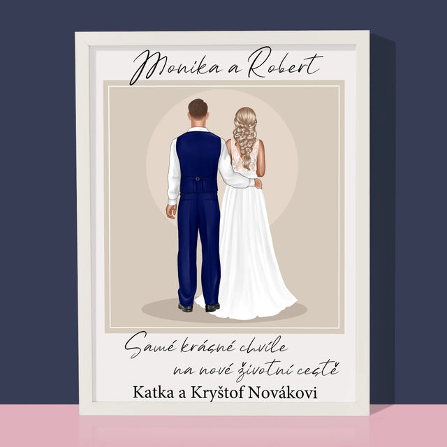 Designér Postav: Novomanželé - Tisk V Rámečku