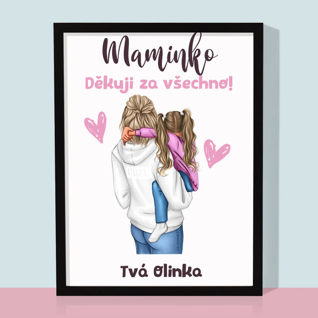 Designér Postav: Máma S Dítětem - Tisk V Rámečku