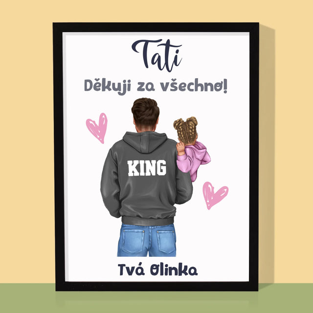 Designér Postav: Táta S Dítětem - Tisk V Rámečku