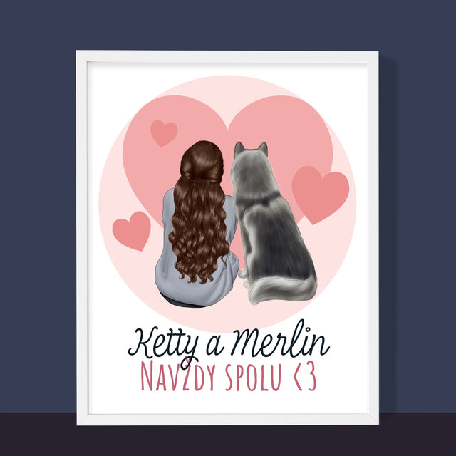 Designér Postav: Psí Přítel - Tisk V Rámečku