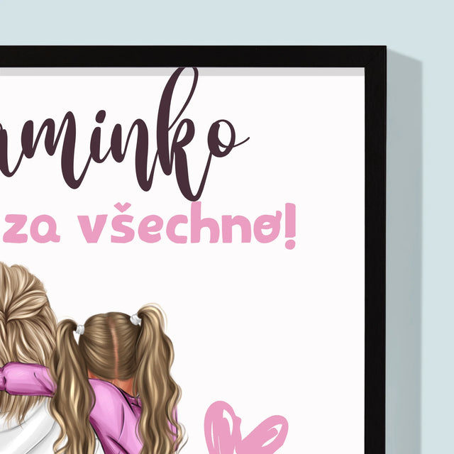 Designér Postav: Máma S Dítětem - Tisk V Rámečku