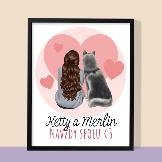 Designér Postav: Psí Přítel - Tisk V Rámečku