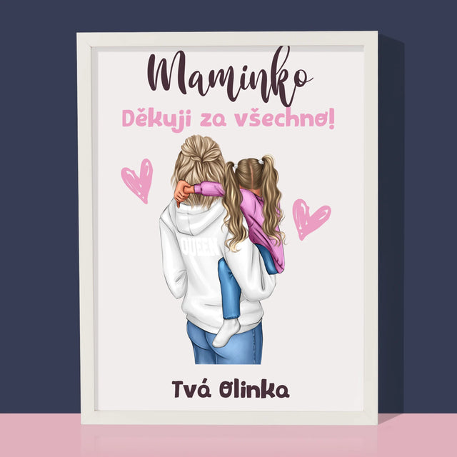 Designér Postav: Máma S Dítětem - Tisk V Rámečku