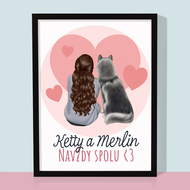 Designér Postav: Psí Přítel - Tisk V Rámečku