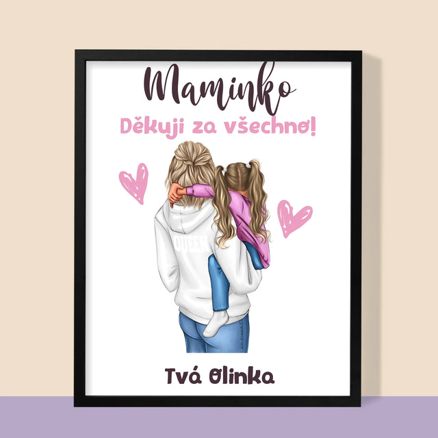 Designér Postav: Máma S Dítětem - Tisk V Rámečku