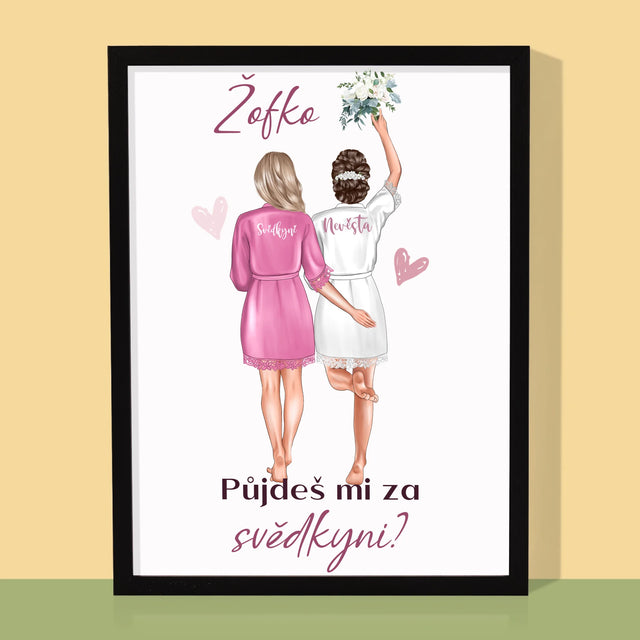 Designér Postav: Půjdeš Mi Za Svědkyni - Tisk V Rámečku
