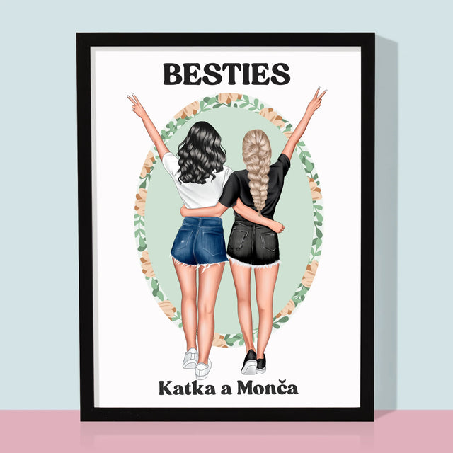 Designér Postav: Best Friends - Tisk V Rámečku