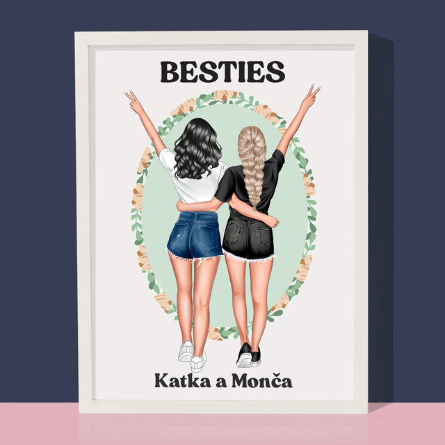 Designér Postav: Best Friends - Tisk V Rámečku