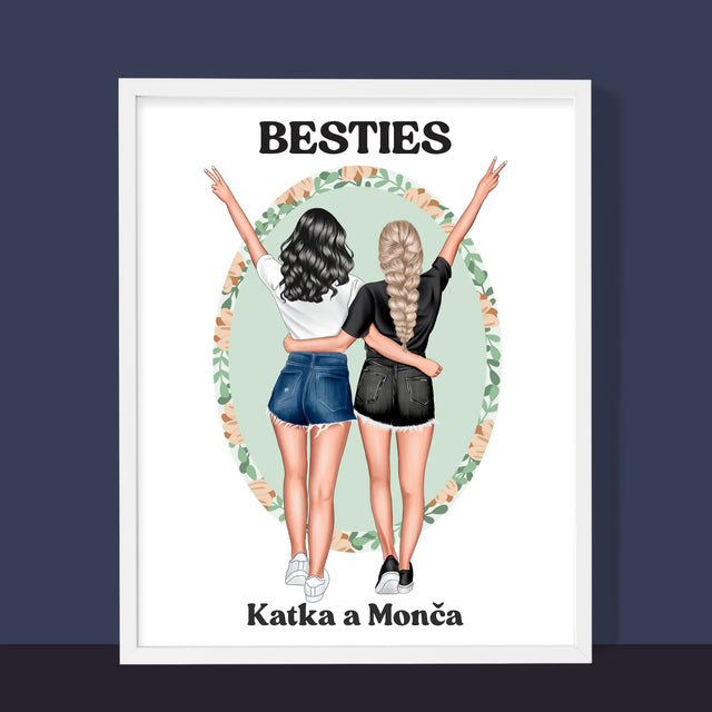 Designér Postav: Best Friends - Tisk V Rámečku
