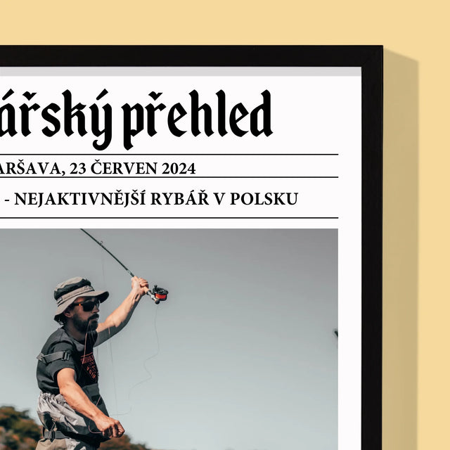 Fotka A Textem: Rybářský Přehled - Tisk V Rámečku