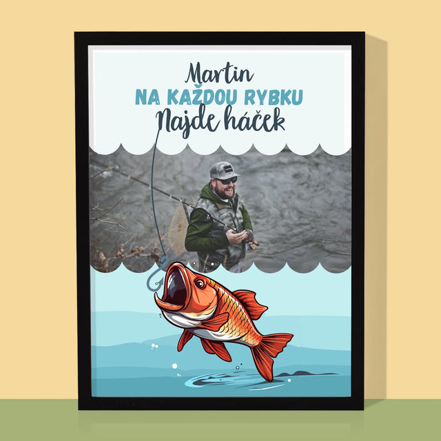 Fotka A Textem: Najde Háček - Tisk V Rámečku