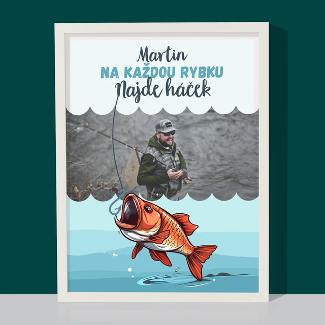 Fotka A Textem: Najde Háček - Tisk V Rámečku