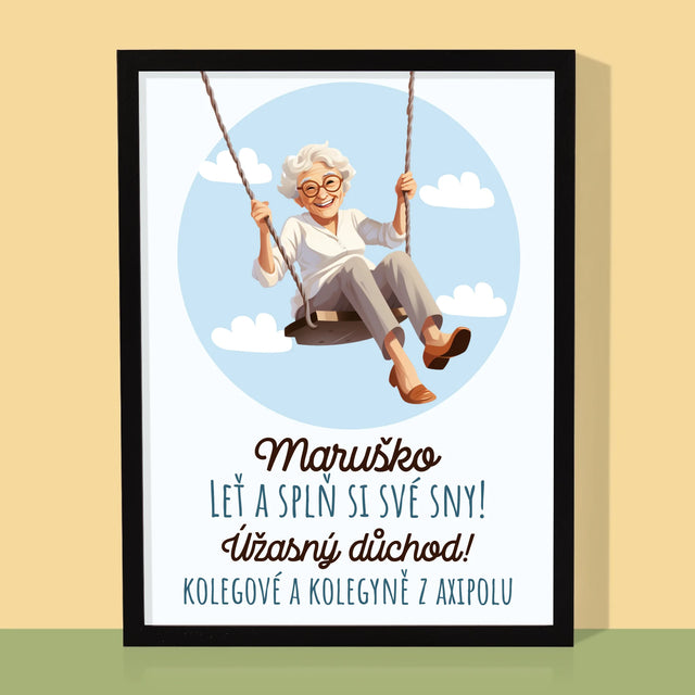 Jméno A Nápis: Splň Si Své Sny - Tisk V Rámečku