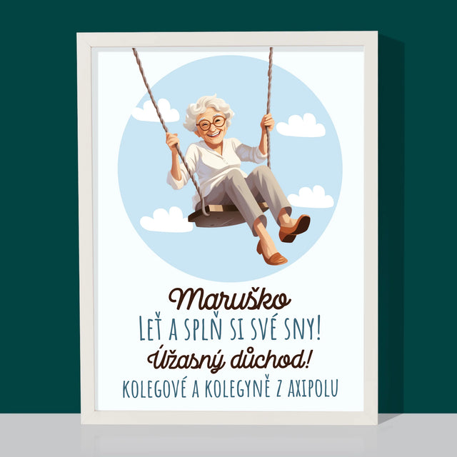 Jméno A Nápis: Splň Si Své Sny - Tisk V Rámečku