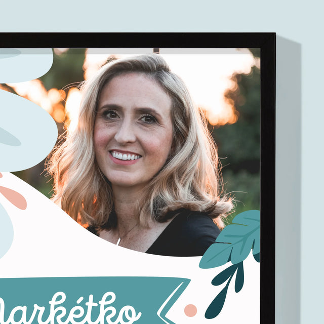 Fotka A Textem: Hodně Zdaru Nikoli V Práci - Tisk V Rámečku