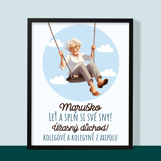 Jméno A Nápis: Splň Si Své Sny - Tisk V Rámečku