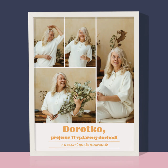Fotokoláž: Vydařený Důchod - Tisk V Rámečku
