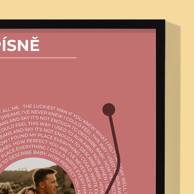 Fotka A Textem: Naše Píseň Na Lp - Tisk V Rámečku