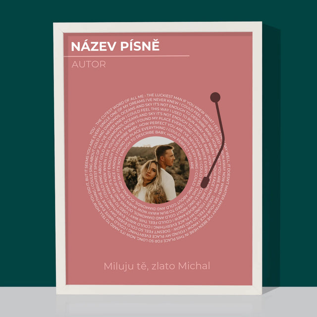 Fotka A Textem: Naše Píseň Na Lp - Tisk V Rámečku