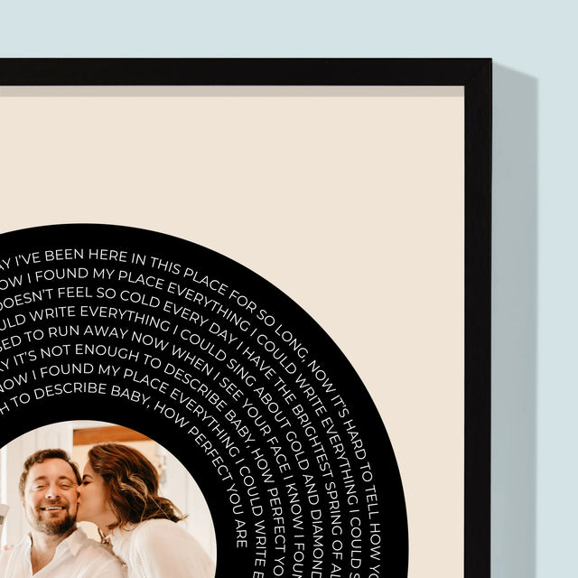 Fotka A Textem: Text Písně S Vaší Fotkou - Tisk V Rámečku