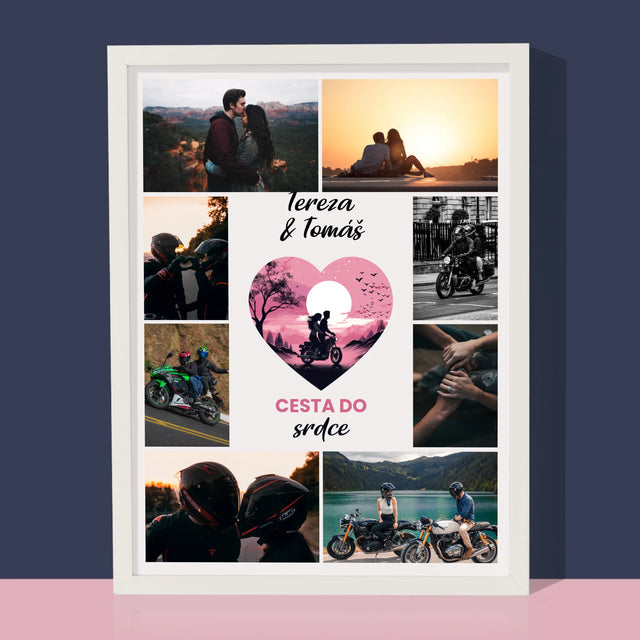 Fotokoláž: Cesta Do Srdce - Tisk V Rámečku