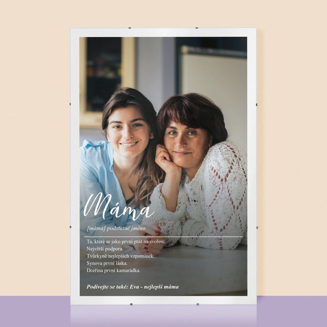 Fotografie a popisek: Definice maminky - personalizovaný plakát | CZ