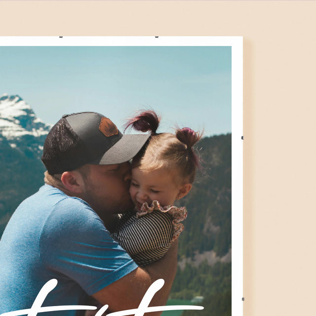 Fotografie a podpis: Věnování nenahraditelnému tátovi - personalizovaný plakát | CZ