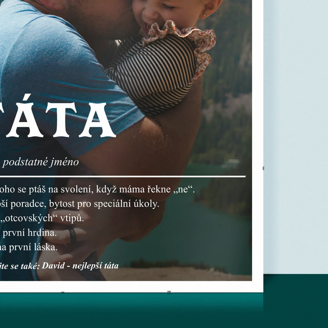 Fotografie a popisek: Definice táty - personalizovaný plakát | CZ