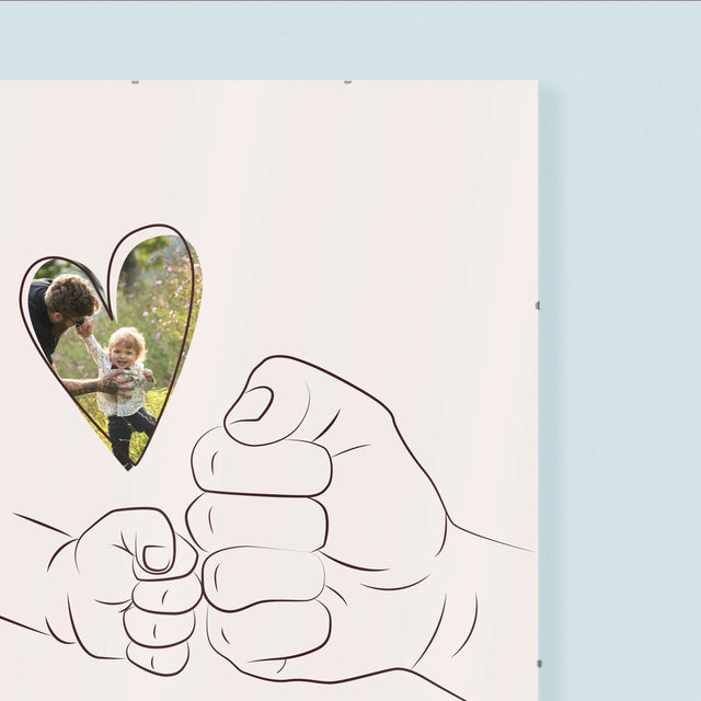 Fotografie a popisek: Táta a dětská ruka - personalizovaný plakát | CZ