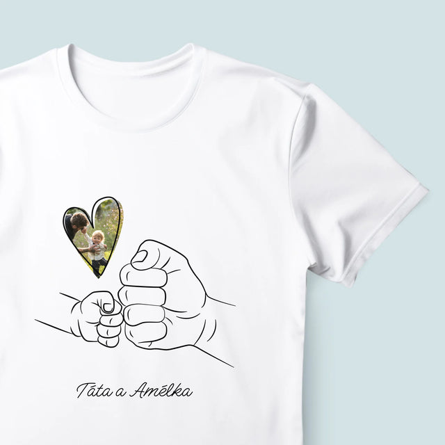 Fotka A Textem: Táta Dítě Ručička - Pánské Tričko