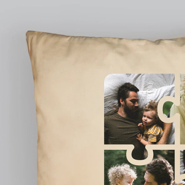 Fotokoláž: Puzzle Fotky Pro Tátu - Polštář