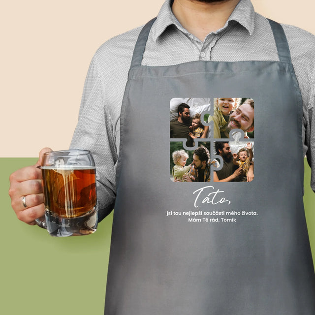 Fotokoláž: Puzzle Fotky Pro Tátu - Zástěra