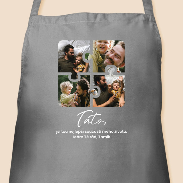 Fotokoláž: Puzzle Fotky Pro Tátu - Zástěra