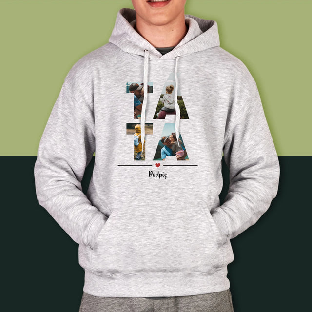 Slovo Z Fotek: Táta Z Tvých Fotek - Pánská Mikina S Kapuci