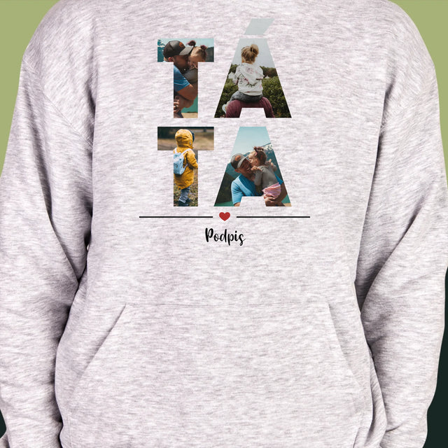 Slovo Z Fotek: Táta Z Tvých Fotek - Pánská Mikina S Kapuci